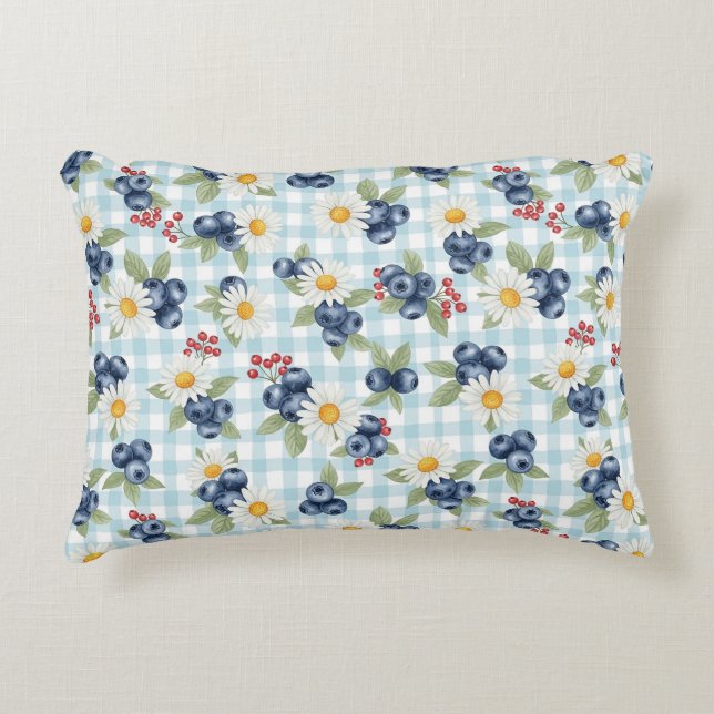 Blommor och frukter prydnadskudde (Framsidan)