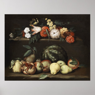 Blommor och fruktkött poster