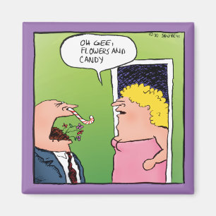 Blommor och godis Romantisk tecknad film Magnet