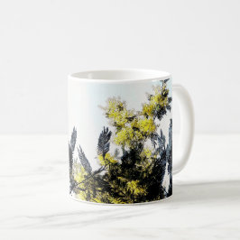 Blommor och grenar kaffemugg