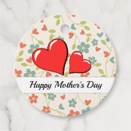 Blommor och hjärtan för Mors dag Gåvor Etiketter