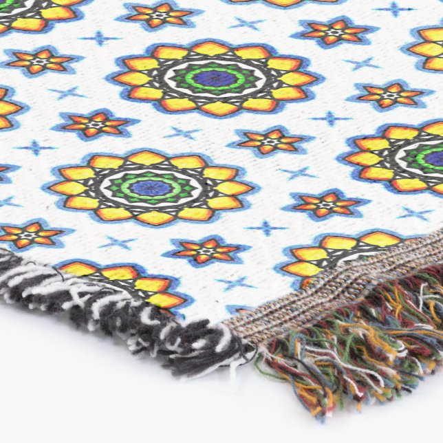 Blommor och Jackar Throw Blanket Filt (Hörn)