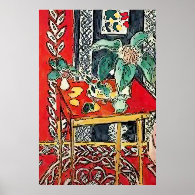 Blommor och kaffe Kopp Poster (Framsidan)