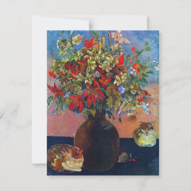 Blommor och katter av Paul Gauguin (Framsida)