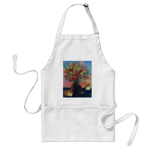 Blommor och Katter av Paul Gauguin Förkläde (Framsidan)