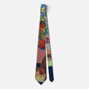 Blommor och Katter av Paul Gauguin Slips