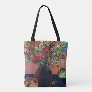 Blommor och Katter av Paul Gauguin Tygkasse