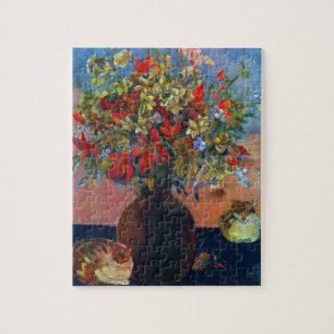 Blommor och katter av Paul Gauguin, Vintage Fine A Pussel