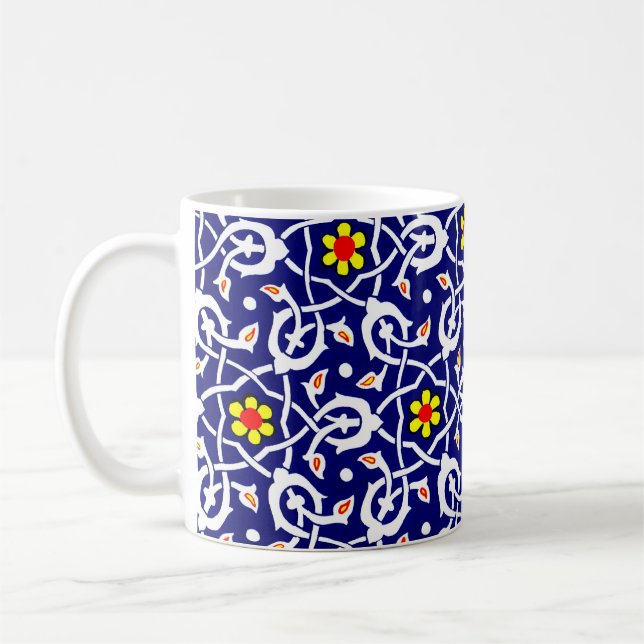 blommor och knop kaffemugg (Vänster)