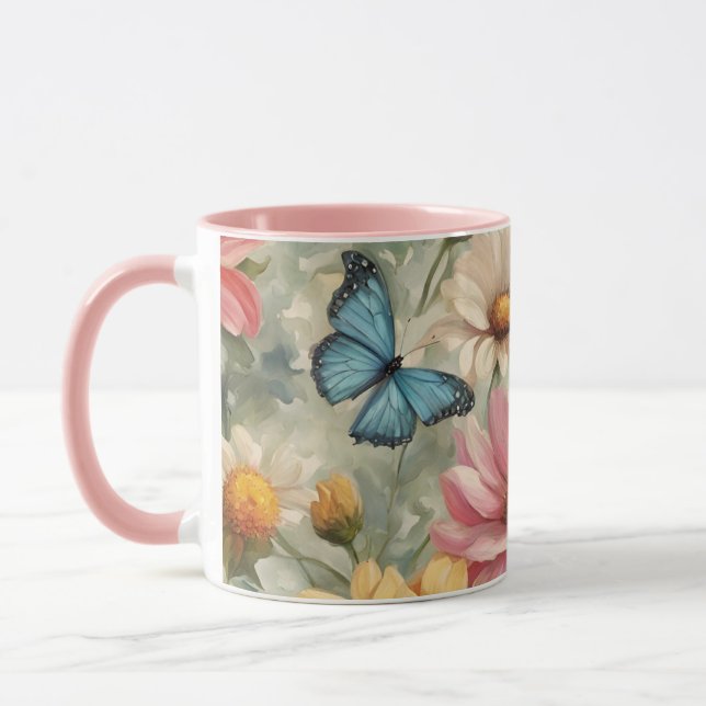 Blommor och konstverk Mugg (Vänster)