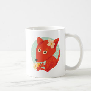 Blommor och kuträv kaffemugg