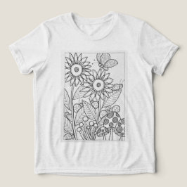 Blommor och ladybuggar t shirt
