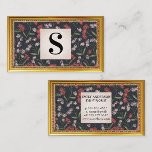 Blommor och Löv dekorativa Antique Ram Visitkort