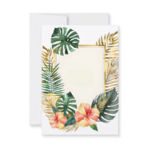 Blommor och löv i tropiska ram