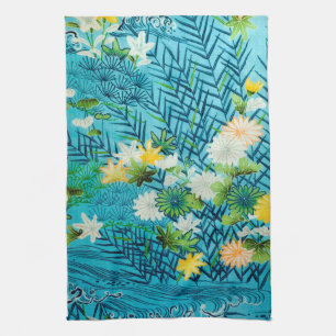 Blommor och Löv, japansk design Kökshandduk