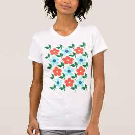 Blommor och Löv Kvinnors tre T Shirt