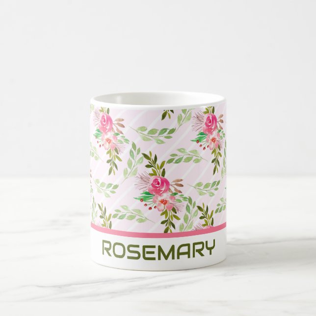 Blommor och Löv Personlig kaffe Mugg (Center)
