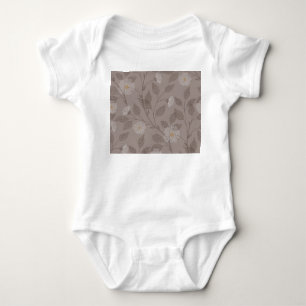 Blommor och löv utan broderier, sömlös design. t shirt
