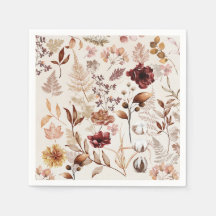 Blommor och Löv Vattenfärg