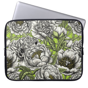 Blommor och mossar av vitpejin laptop fodral