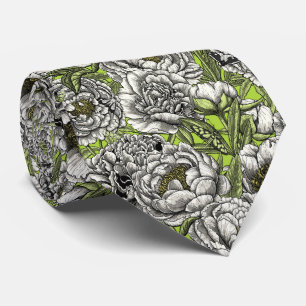 Blommor och mossar av vitpejin slips