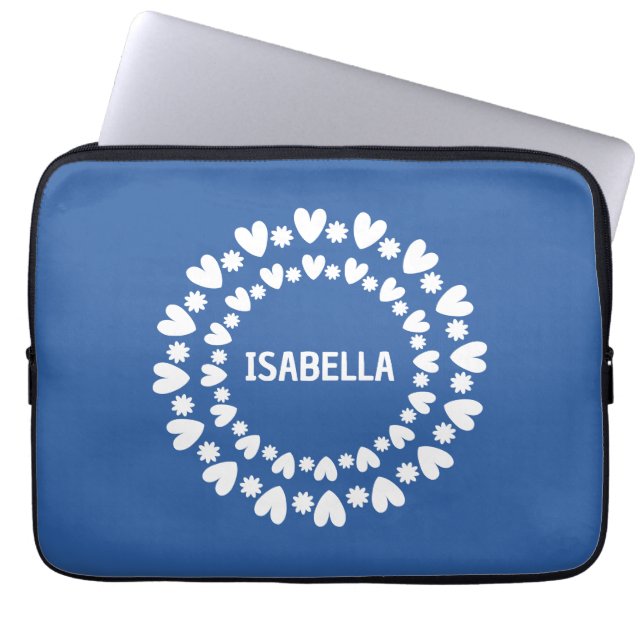 Blommor och örhängen laptop fodral (Framsidan)