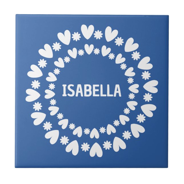 Blommor och örhängen Namn Kakelplatta (Framsidan)