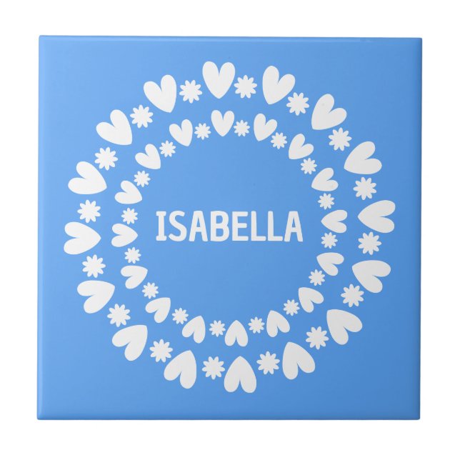Blommor och örhängen Namn Kakelplatta (Framsidan)