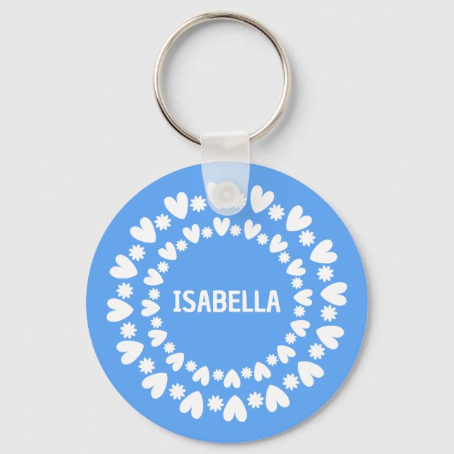 Blommor och örhängen Namn Nyckelring (Framsida)