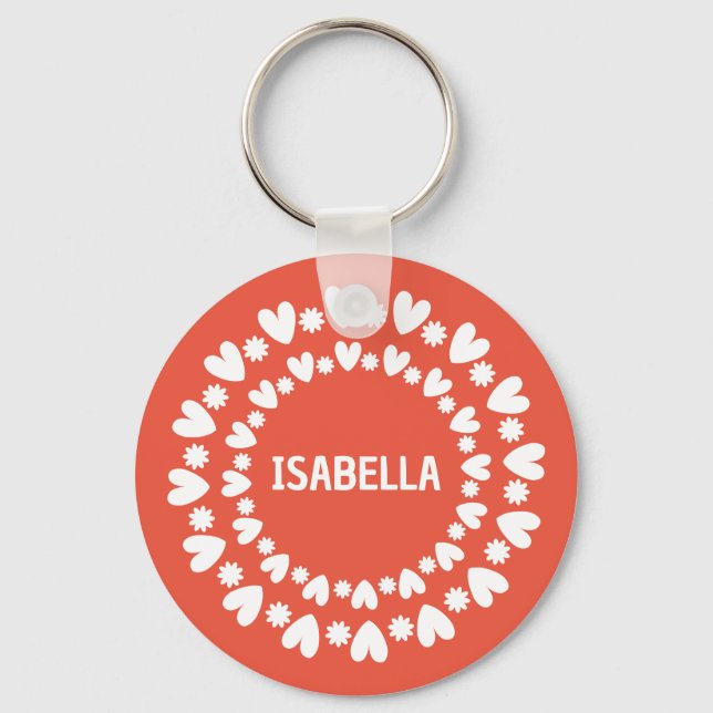 Blommor och örhängen Namn Nyckelring (Framsida)