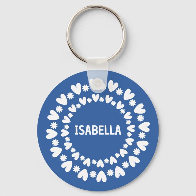 Blommor och örhängen Namn Nyckelring (Framsida)