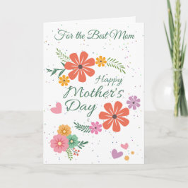Blommor och örhängen till Mors dag Kort