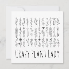 Blommor och Örter Bläck Teckning Kort