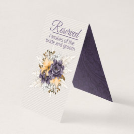 Blommor och pampas gräs, reserverade Bröllop Kort