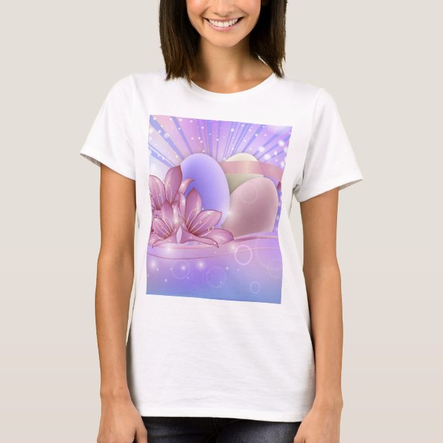 Blommor och Påskägg T Shirt (Framsida)
