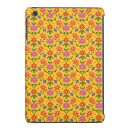 Blommor och Polka dots på Gult iPad Mini Case