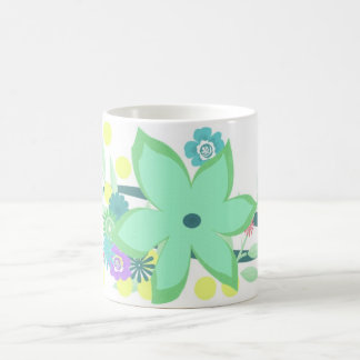 Blommor och pricker kaffemugg