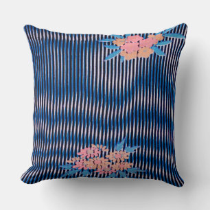 Blommor och Rand, mönster, japansk design Kudde