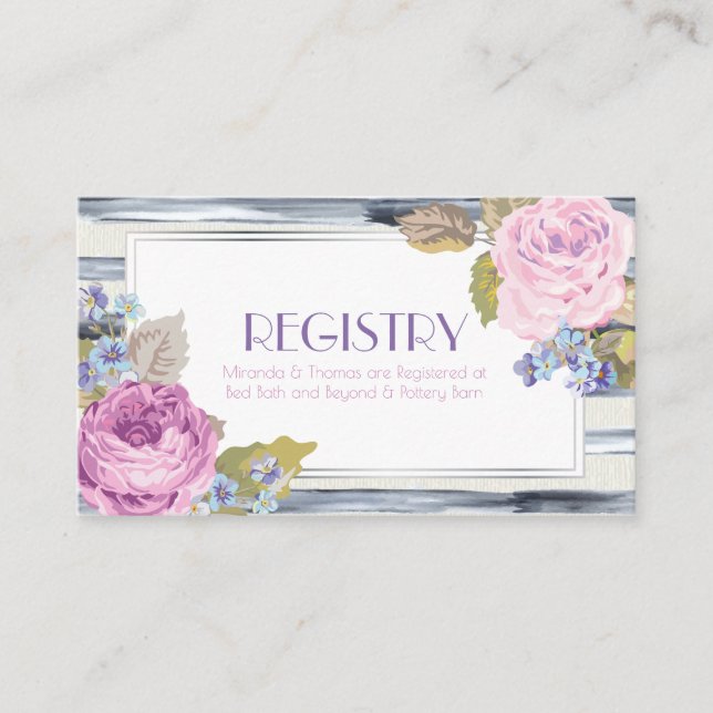 Blommor och registreringskort för Rand Tilläggskort (Framsida)