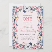 Blommor och Rosa | Första Födelsedagsfesten för fö