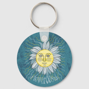 Blommor och Sol - Natur Nyckelring