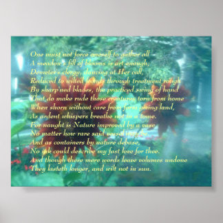 Blommor och sonnet poster