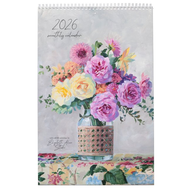 Blommor och stilleben-målningar 2026 kalender (Omslag)