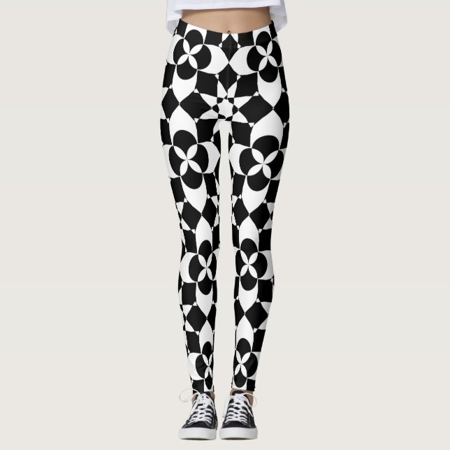 blommor och stjärnor leggingar leggings (Framsida)