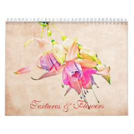 Blommor och Struktur Blommigt Art Calendar Kalender