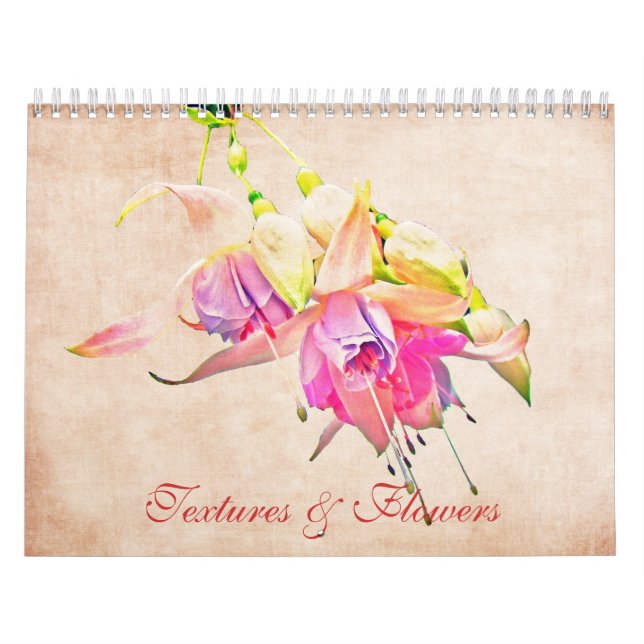 Blommor och Struktur Blommigt Art Calendar Kalender (Omslag)