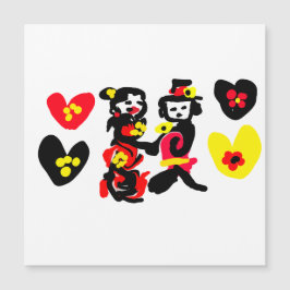 Blommor och svart och röd valentin dag