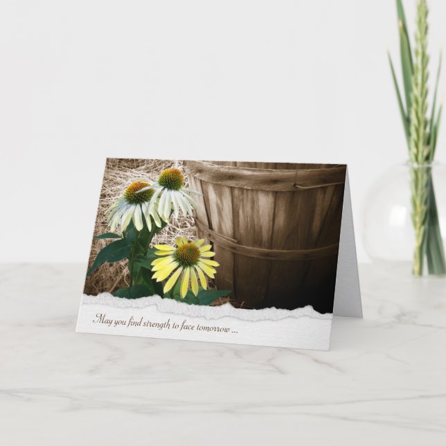 Blommor och Sympati-kort med Bushelkorg Kort (Framsida)
