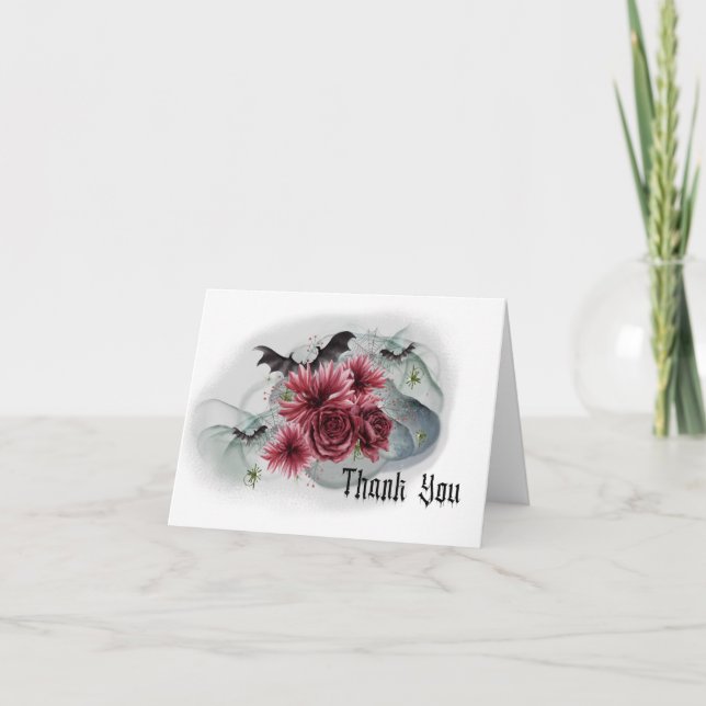 Blommor och tack för Fladdermus-kortet (Framsida)