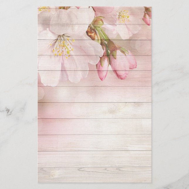 Blommor och trä brevpapper (Framsida)